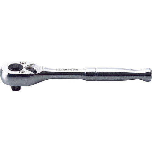 Ko-ken 2753PB 1/4 Sq. Dr. Ratchet Handle 20 teeth Push Button Length 115mm Polished Handle