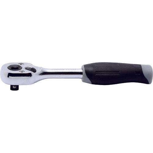 Ko-ken 2753JB 1/4 Sq. Dr. Ratchet Handle 20 teeth Push Button Length 115mm Plastic Handle Online now