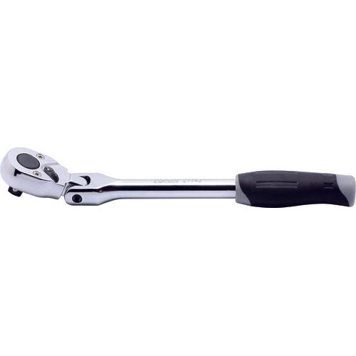 Ko-ken 2774J 1/4 Sq. Dr. Ratchet Handle 20 teeth Length 161mm Flexible Head Plastic Handle