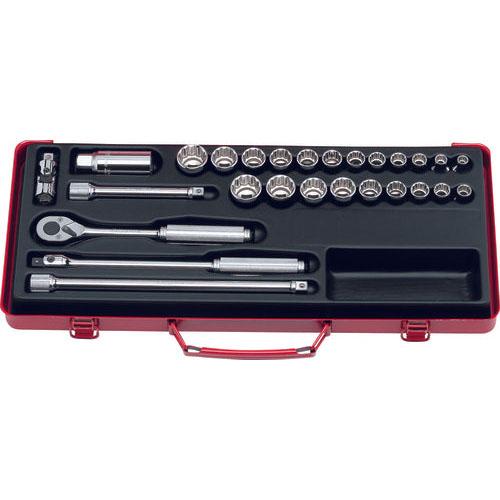 Ko-ken 3206A 3/8 Sq. Dr. Socket set 6, 12 point 17 pieces