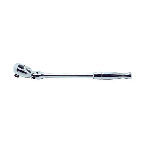 Ko-ken 3774PB 3/8 Sq. Dr. Ratchet Handle 24 teeth Flexible Head Length 265mm Push Button Polished Handle