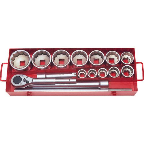 Ko-ken 8225M 1 Sq. Dr. Socket Set 12 point 15 pieces