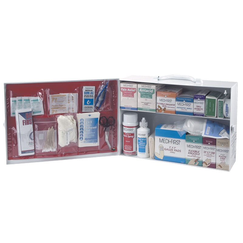 Medi First KB78756M1SD First Aid Kit – 2-Shelf Industrial Cabinet