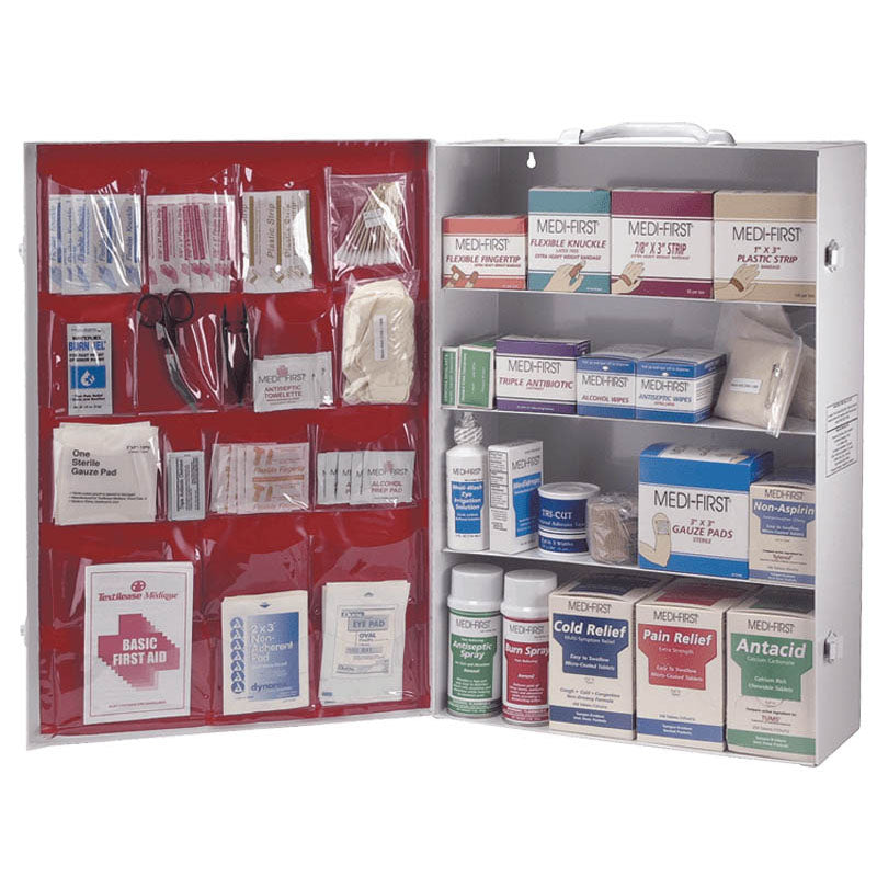 Medi First KB78734M1 First Aid Kit – 4-Shelf Industrial Cabinet Online