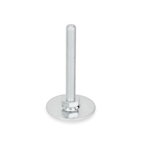 JW WINCO GN40-80-5/8X11-150-A1-UK GN 40 Leveling Feet Steel, Tapped Socket or Threaded Stud Type