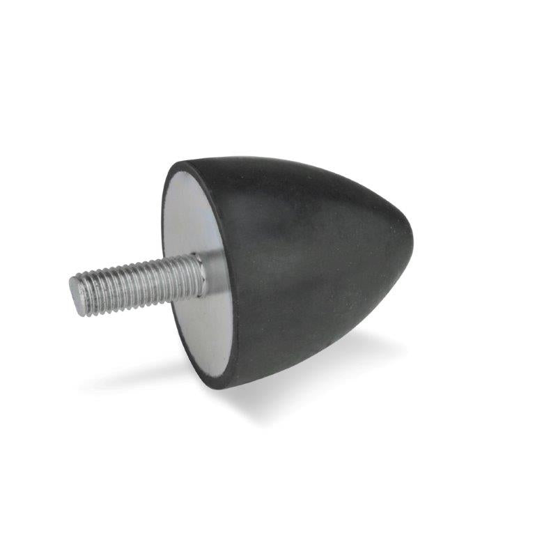 JW WINCO GN453-35-40-M8-S-55 RUBBER BUMPER CONE STAINLESS,THREADED STUD