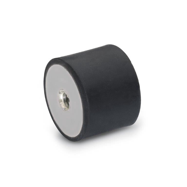 JW WINCO GN451.3-16-13-8-55 RUBBER BUMPER STAINLESS, TAPPED HOLES