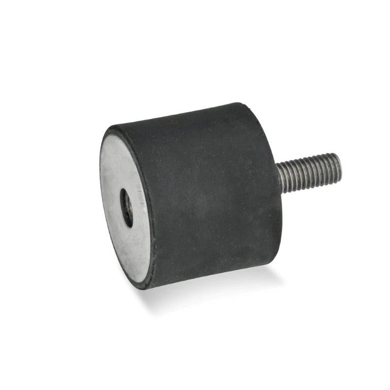 JW WINCO GN451-40-40-M8-ES-55 RUBBER BUMPER STAINLESS, INTERNAL THREAD AND THREADED STUD