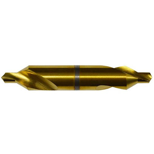 Keo AV4211082TIN #10 x 3-3/4" OAL 82 Degree HSS Plain Combined Drill and Countersink TiN