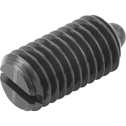 KIPP K0313.105 SPRING PLUNGER LIGHT SPRING FORCE D=M05, L=12, STEEL, COMP:PIN STEEL, PU=25
