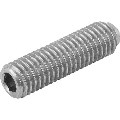 KIPP K0316.416 SPRING PLUNGER SPRING FORCE, LONG VERSION D=M16 L=45, STAINLESS STEEL, COMP:BALL STAINLESS STEEL, PU=5