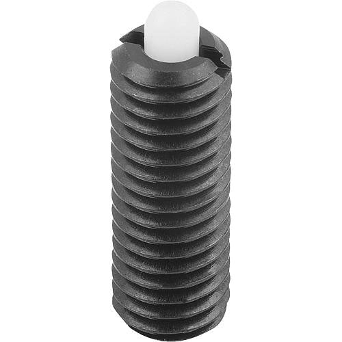 KIPP K0318.08 SPRING PLUNGER STANDARD SPRING FORCE D=M08 L=22, STEEL, COMP:PIN POM, PU=10