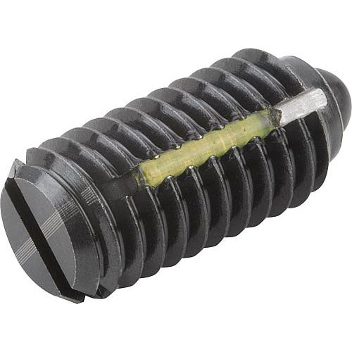KIPP K0323.1A1 SPRING PLUNGER LIGHT SPRING FORCE, WITH THREAD LOCK D=10-32 L=12, STEEL, COMP:PIN STEEL, PU=10 Fashion