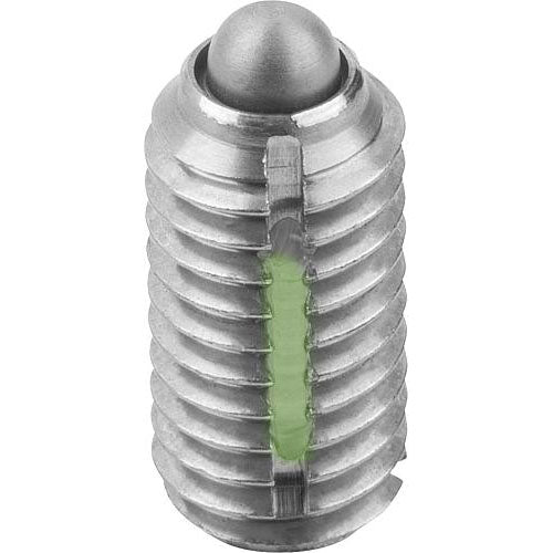 KIPP K0324.216 SPRING PLUNGER INTENSIFIED SPRING FORCE, WITH THREAD LOCK D=M16 L=24, STAINLESS STEEL, COMP:PIN STAINLESS Fashion