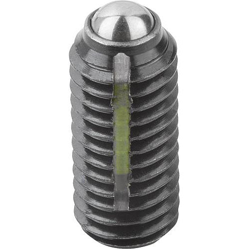 KIPP K0325.205 SPRING PLUNGER INTENSIFIED SPRING FORCE, WITH THREAD LOCK D=M05 L=14, STEEL, COMP:BALL STEEL, PU=10 Hot on Sale