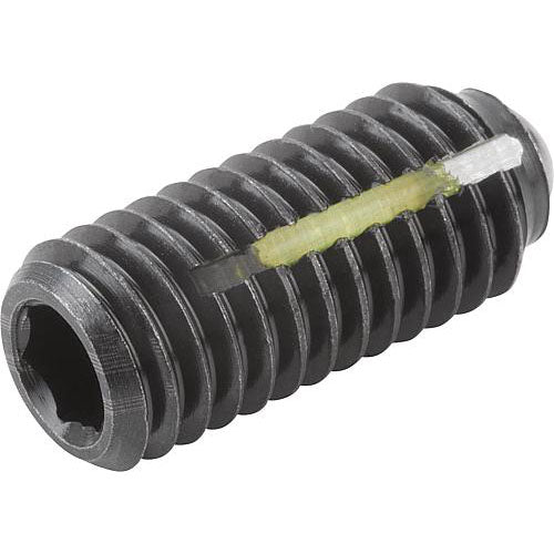 KIPP K0325.205 SPRING PLUNGER INTENSIFIED SPRING FORCE, WITH THREAD LOCK D=M05 L=14, STEEL, COMP:BALL STEEL, PU=10 Hot on Sale