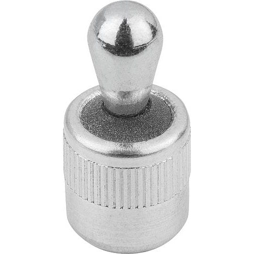 KIPP K0368.22034 LATERAL SPRING PLUNGER, SPRING FORCE W. SEAL D=6, D2=6, L1=4, ALUMINIUM, COMP:STEEL
