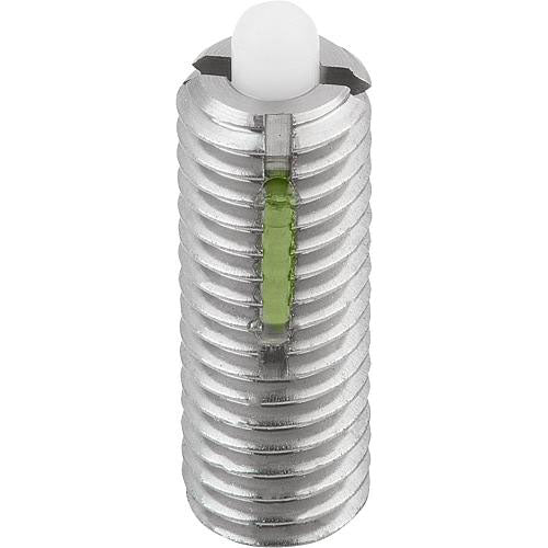 KIPP K0330.A6 SPRING PLUNGER STANDARD SPRING FORCE D=5/8-11 L=32, STAINLESS STEEL, WITH THREAD LOCK, COMP:PIN POM, PU=5 Online