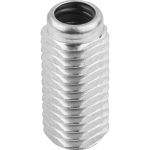 KIPP K0372.1040X12 LATERAL SPRING PLUNGER SPRING FORCE, WITH THREADED SLEEVE WITHOUT THRUST PIN, D=M12 L=11,5, FORM:A, STEEL,