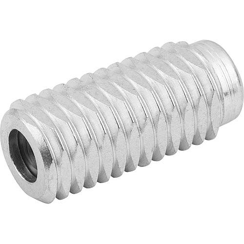 KIPP K0372.1020X20 LATERAL SPRING PLUNGER SPRING FORCE, WITH THREADED SLEEVE WITHOUT THRUST PIN, D=M12 L=19, FORM:A, STEEL,