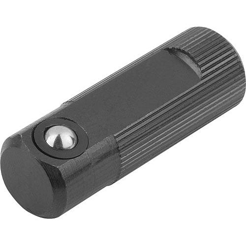 KIPP K0374.008 LATERAL SPRING PLUNGER SPRING FORCE, SINGLE SIDED, D=8 L=25, FORM:A, FREE-CUTTING STEEL, COMP:STAINLESS STEEL