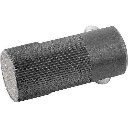 KIPP K0374.618 LATERAL SPRING PLUNGER SPRING FORCE, DOUBLE SIDED, D=18 L=40, FORM:D, FREE-CUTTING STEEL, COMP:STEEL