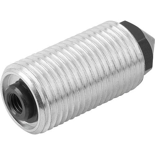 KIPP K0977.3212 SPRING PUSH-PULL PLUNGER INTENSIFIED SPRING FORCE, WITH ROTATION LOCK D=M12X1,5 L=20, FORM:K, STEEL, COMP:PIN