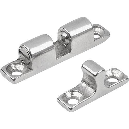 KIPP K0583.700 DOUBLE BALL CATCH, L=70, B=13, H=17, A=60, ZINC CHROMED, COMP:BALL STAINLESS STEEL