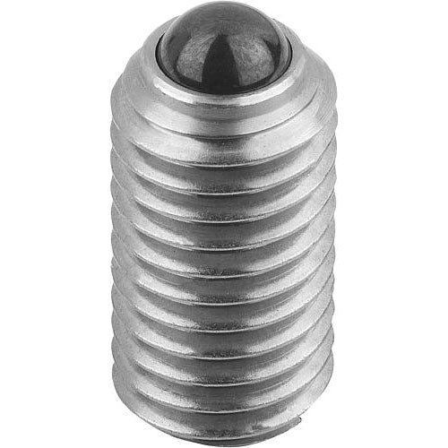 KIPP K0609.06 SPRING PLUNGER SPRING FORCE D=M06 L=14, STAINLESS STEEL, COMP:BALL CERAMIC