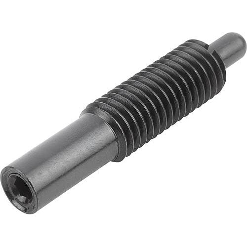 KIPP K0657.608X60 SPRING PLUNGER SPRING FORCE, LONG VERSION D=M08 L=60, STEEL, COMP:PIN STEEL