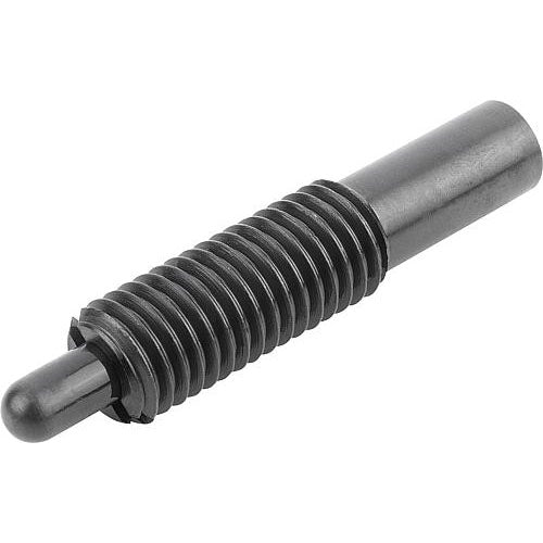 KIPP K0657.610X50 SPRING PLUNGER SPRING FORCE, LONG VERSION D=M10 L=50, STEEL, COMP:PIN STEEL