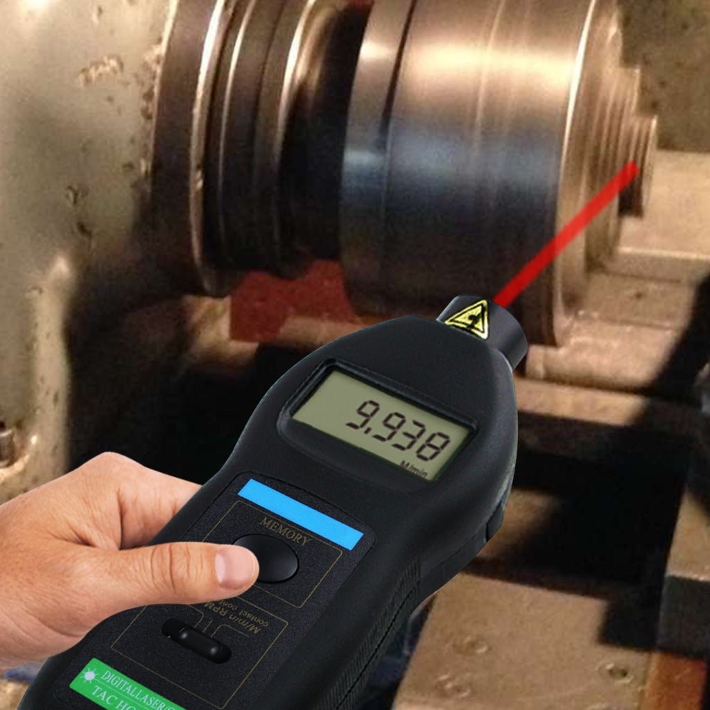 DT-2236C 2in1 Digital Contact and Non-Contact Tachometer Laser / Photo m/min RPM Auto Ranging