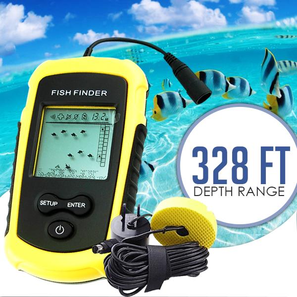 FF-1108-1 Lucky Wired Fish Finder with 100M Depth Range and 7.5m Cable Sonar Transducer (FB) Discount