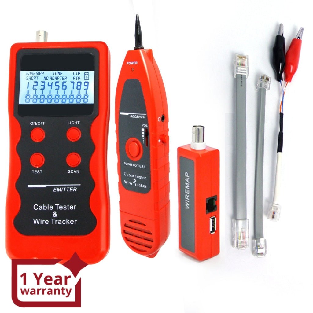 N03NF-838 Network Cable Tester RJ45 RJ11 BNC 1394 Line Phone Wire Tracker Online
