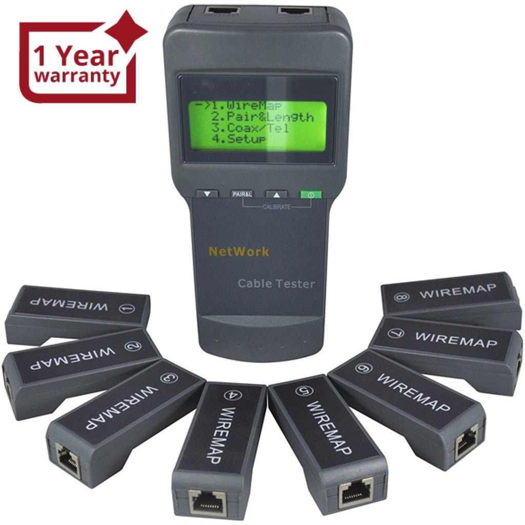 N03NF8108-M Network LAN Coaxial Wire Length Tester w/ 8 Remote Identifier Hot on Sale