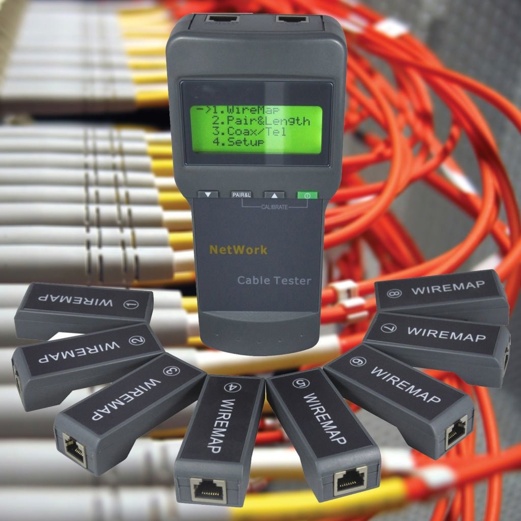 N03NF8108-M Network LAN Coaxial Wire Length Tester w/ 8 Remote Identifier Hot on Sale