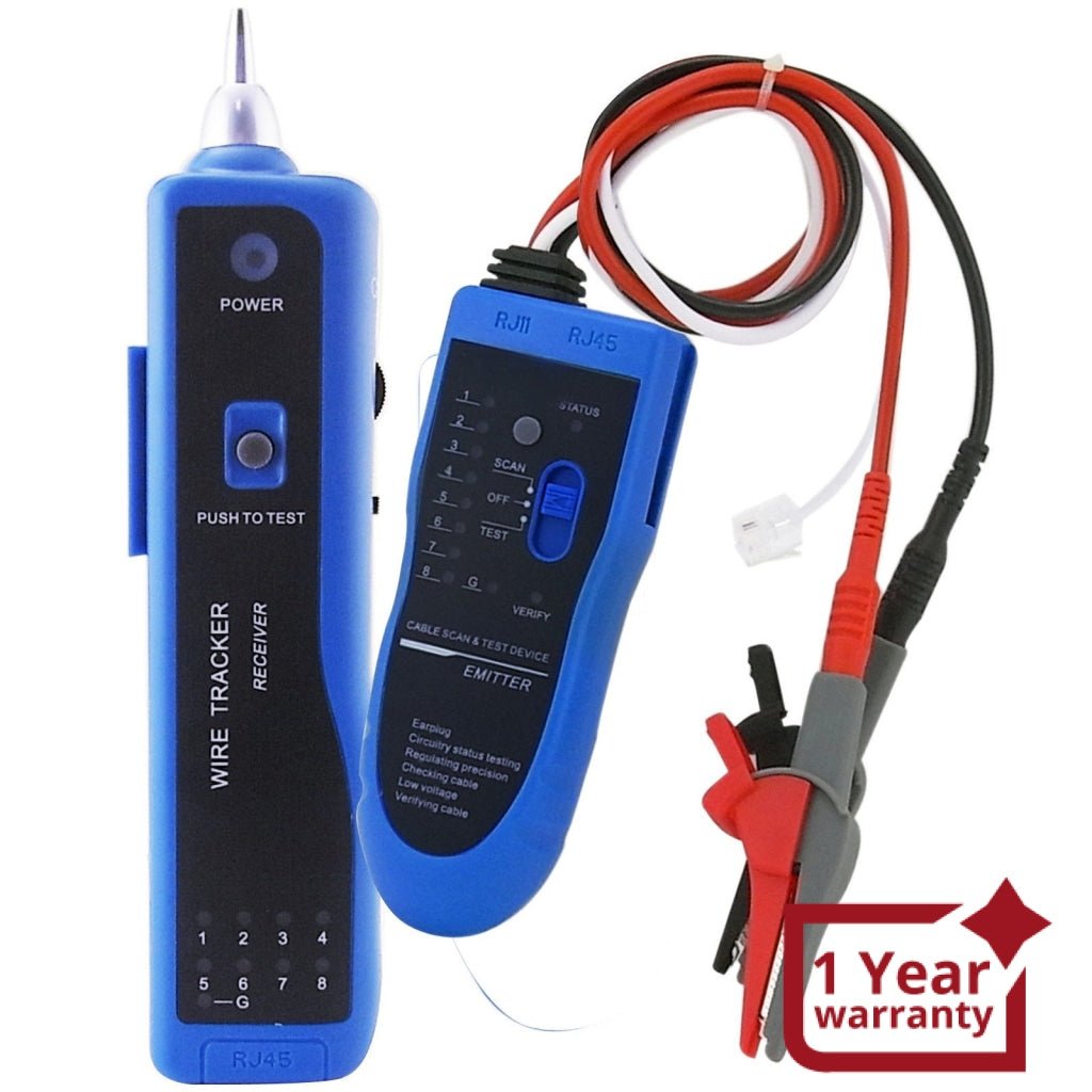 N03NF-889T Wire Tone Tracker RJ45 RJ11 Cable Coaxial Emitter with Alligator