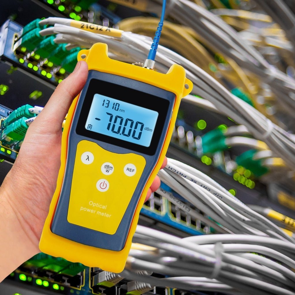 NF-906C New Fiber Optical Optic -50 ~ +26 dBm Power Meter Tester Fault locator FC SC ST LC for CATV CCTV Telecommunications Cabling System Online