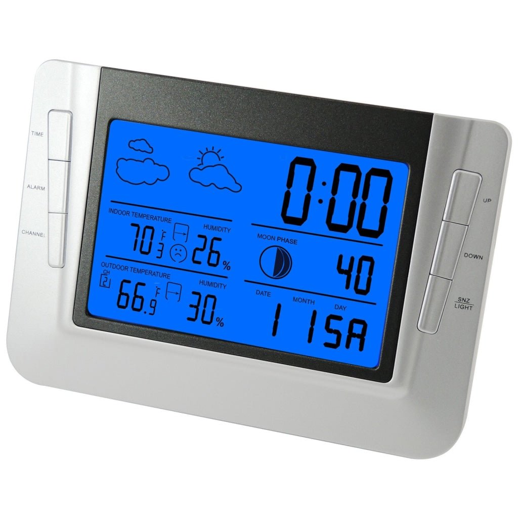 S08608B_1S Digital Wireless Indoor/Outdoor Weather Station Temperature Humidity RCC Clock