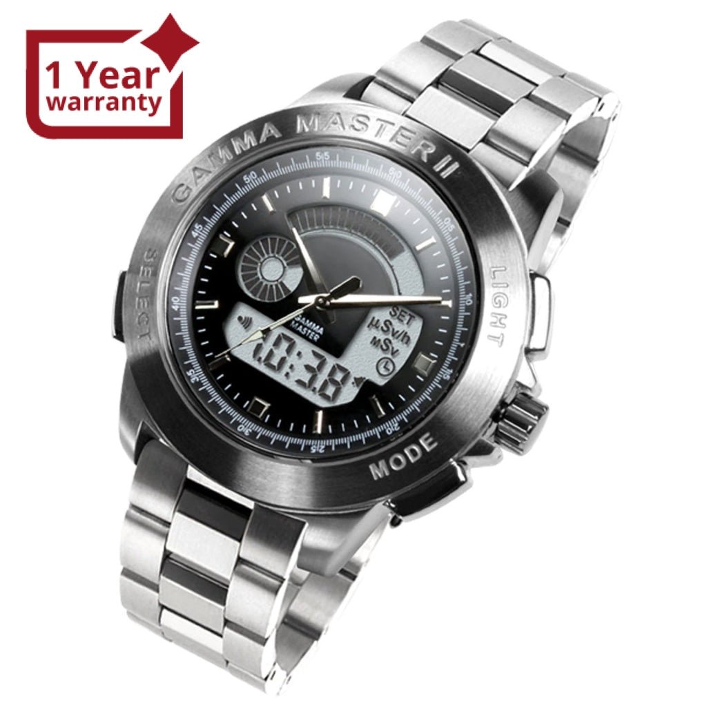 PM1208M_steel Gamma Master II Nuclear Gamma Radiation Detector Dosimeter Watch with Geiger-Muller Tube Sensor