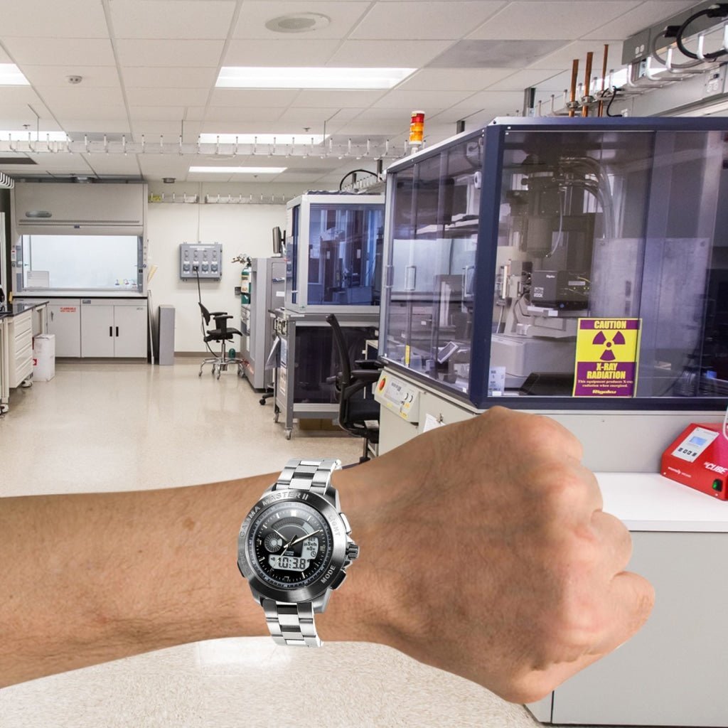 PM1208M_steel Gamma Master II Nuclear Gamma Radiation Detector Dosimeter Watch with Geiger-Muller Tube Sensor