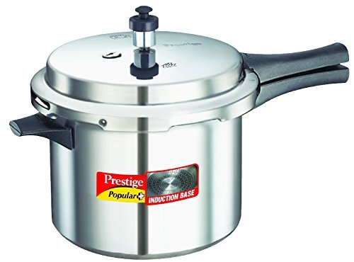 Prestige Popular Plus 5.5 Liter Aluminum Pressure Cooker, Induction Base