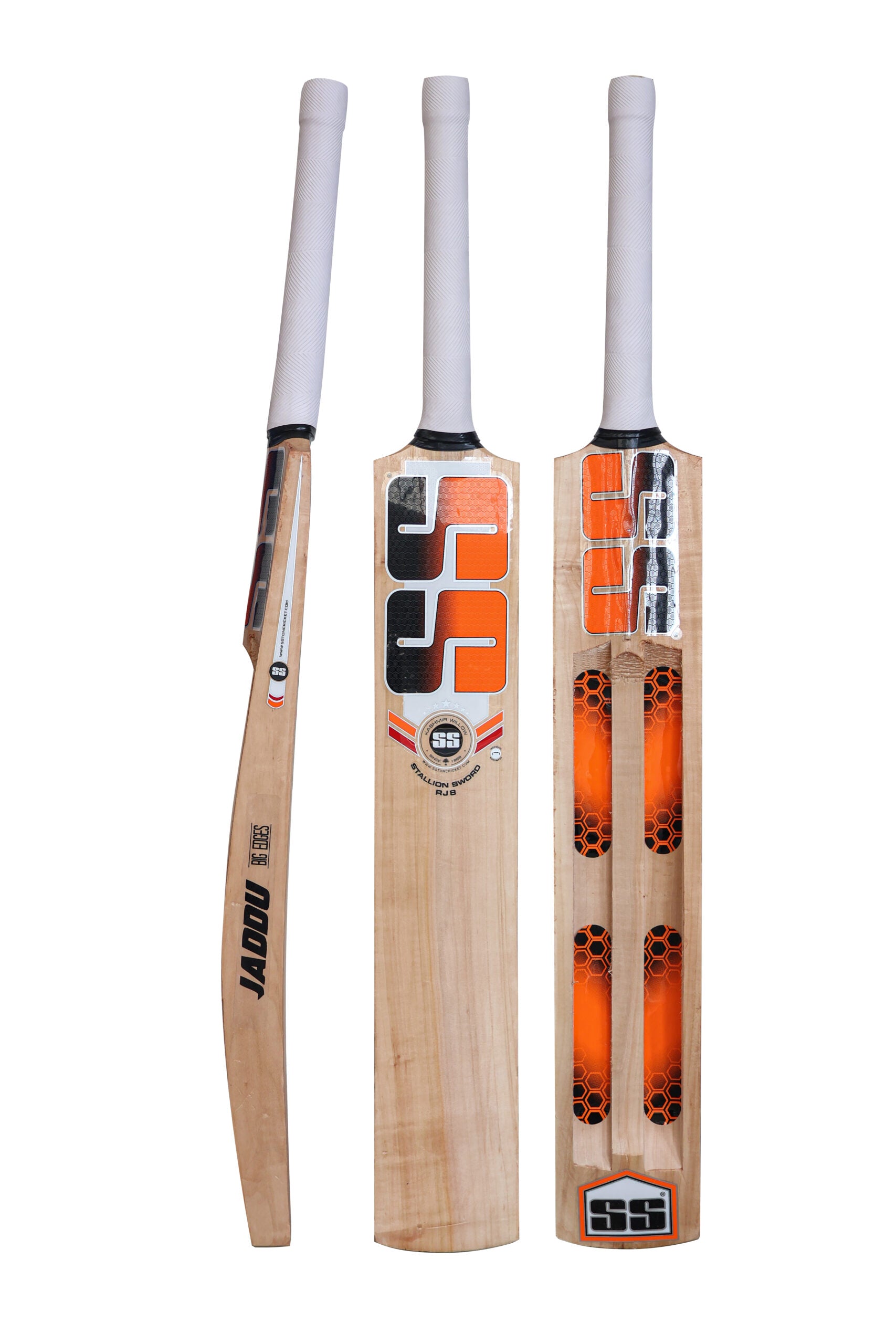 SS Jaddu Players Jumbo Kashmir Willow Leather Ball Cricket Bat Adult Size – Short Handle (Cover Included) Discount