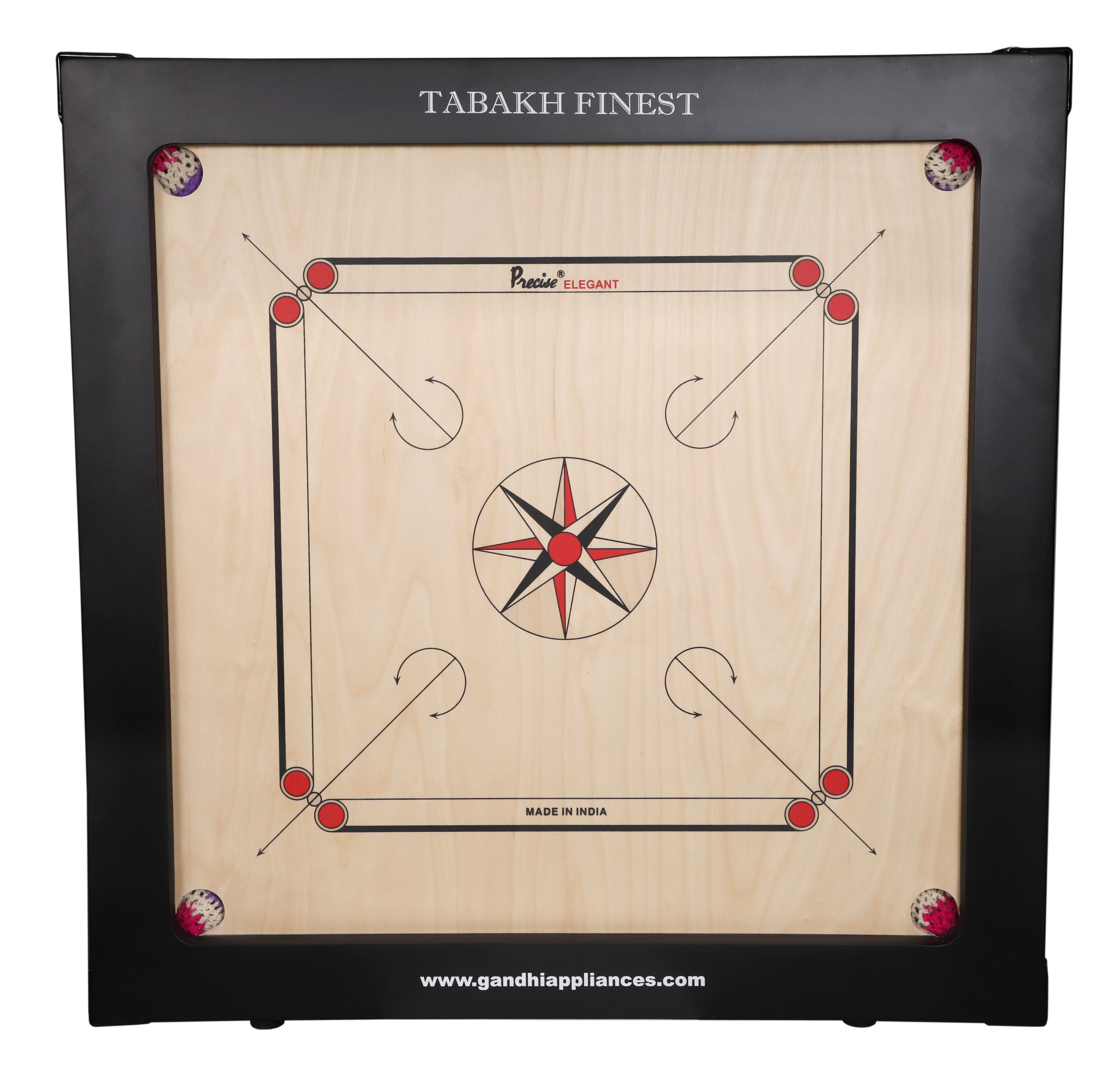 Tabakh Finest 16 mm Carrom Board with Coins, Striker & Powder – Store Pickup Only, Open Box