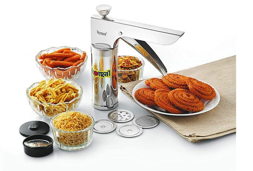 Tabakh Stainless Steel Kitchen Express/Kitchen Press/Noodles/Murukku Maker With 15 Jalies Supply
