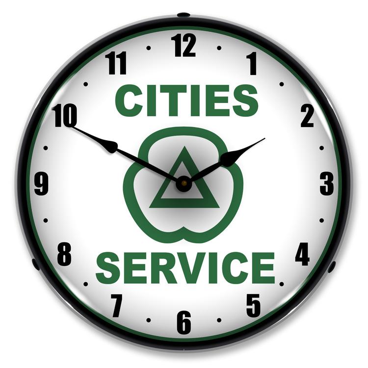 Collectable Sign and Clock – Cities Services Clock Discount