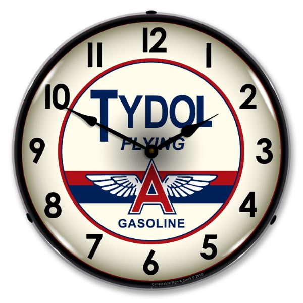 Collectable Sign and Clock – Lighted Tydol Gasoline Clock