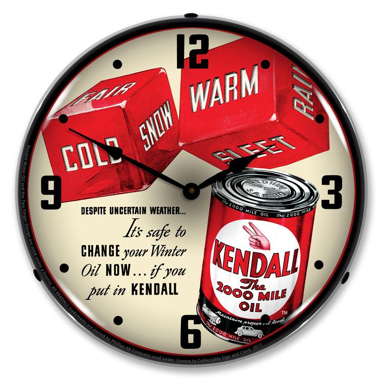 Collectable Sign and Clock – Kendall Motor Oil 2 Clock