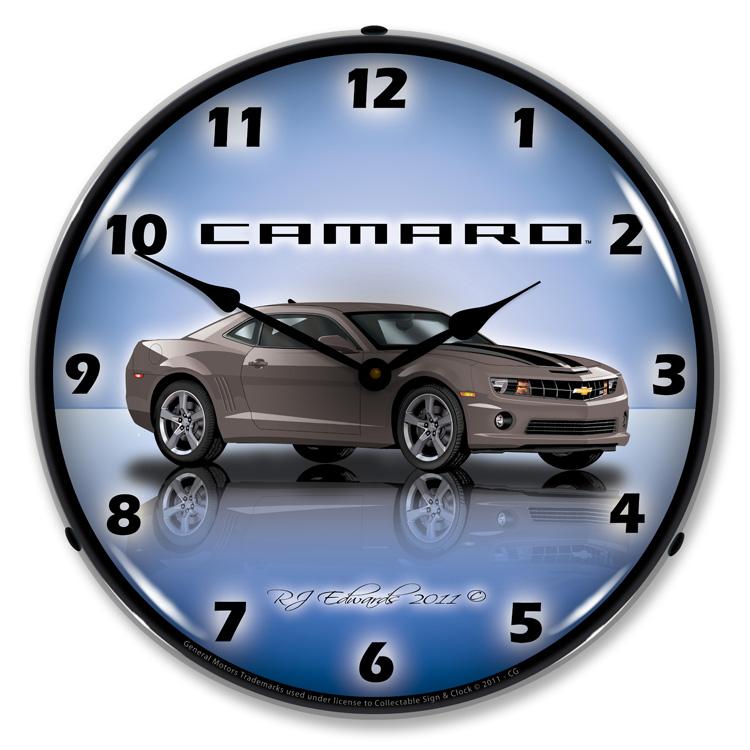 Collectable Sign and Clock – Camaro G5 Cyber Grey Clock Online