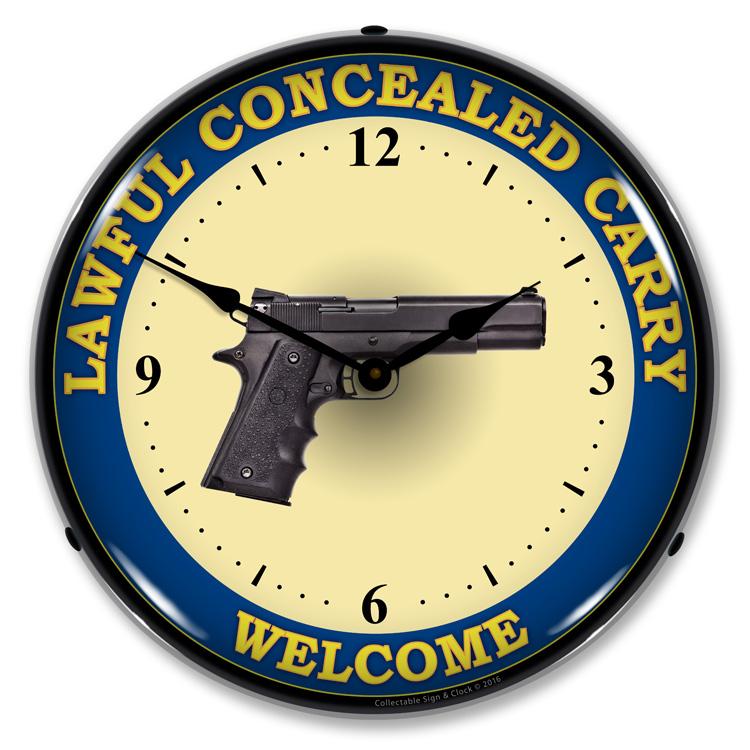 Collectable Sign and Clock – Lawful Concealed Carry Clock Online now